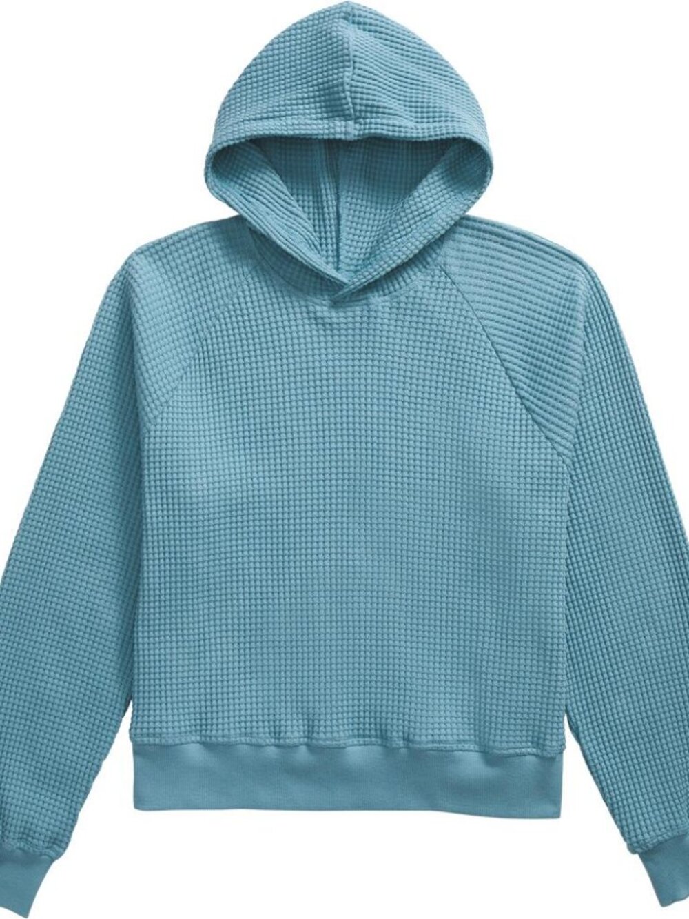 The North Face Chabot Hoodie Women’s Small Algae Blue Thermal Knit - Picture 2 of 6